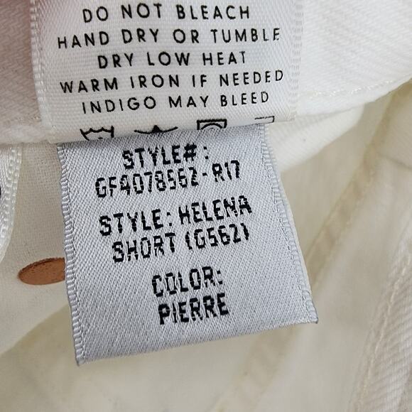 GRLFRND Distressed Denim Helena High Rise Raw Hem Cotton Short in Pierre Size 26 - Picture 6 of 7